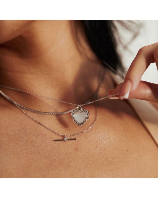Bermuda Watch Company White Annie Apple Zaria Sterling Silver Pendant Necklace