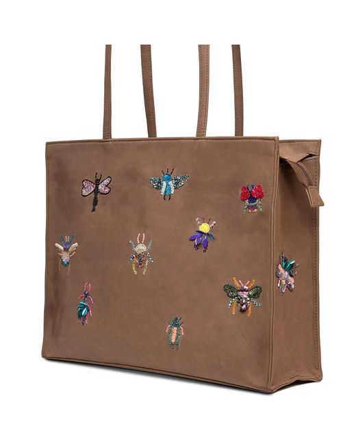 Simitri Brown Bugged Tote