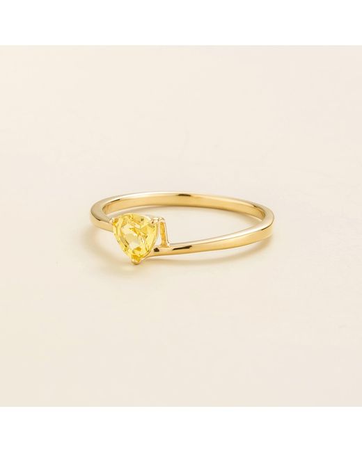 Juvetti Yellow Trillion Ring