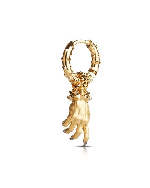 Kasun Metallic Hand Of The Protector Earrings for men