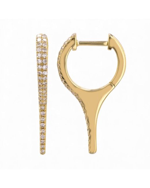 Neshi Designs Metallic Small Tapered Diamond Huggie Earrings