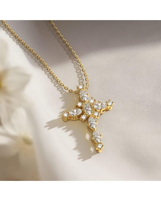 Vanimy Metallic Byzantine Cross Amulet Pendant Necklace
