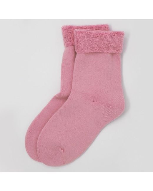 Peper Harow - Made in England Pink Plain Bed Socks – for men