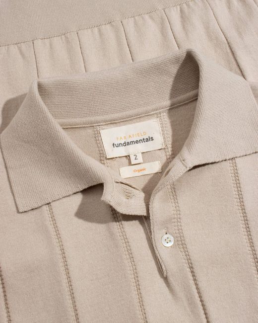 Far Afield Natural Neutrals Jacobs Knit Polo for men