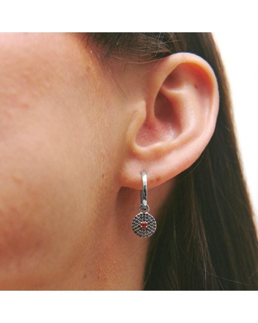 Zohreh White Huggie Hoop Earring 9K