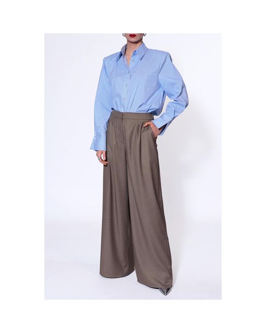 AGGI by HALEWSKI Blue Irma Light Oversized Shirt With Jest