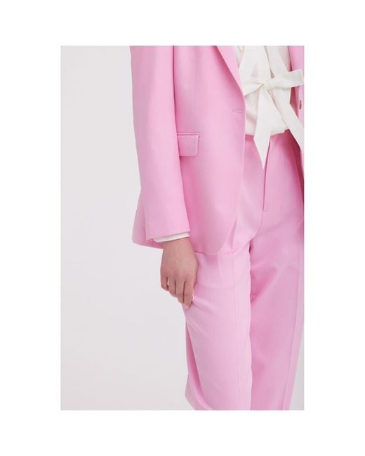 Georgette Pink Peony Tailored Blazer