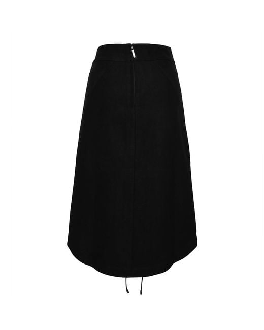 Smart and Joy Black Front Lacing Suede Skirt