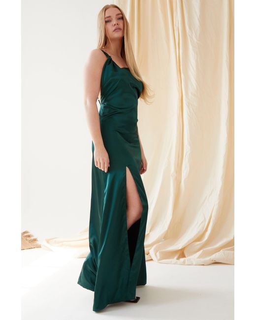 Sarvin Green Backless Maxi Dress