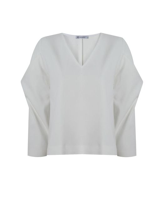 Mirimalist White Vvv Top Ecru