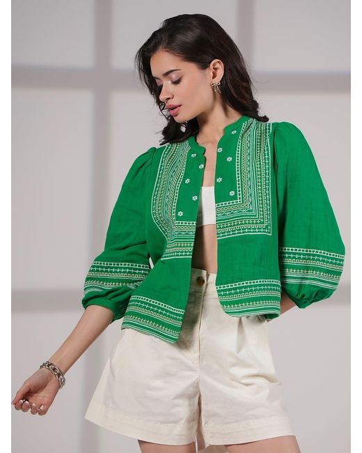Rose & Nancy Green Florence Cotton Jacket