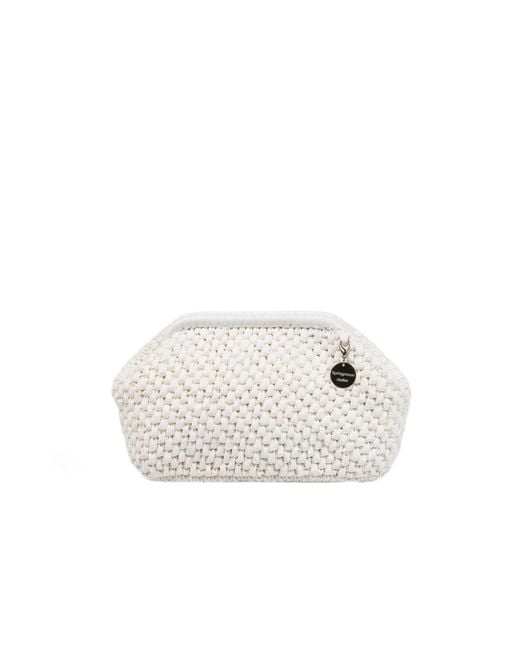Springmoonatelier White Abudance Raffia Bag
