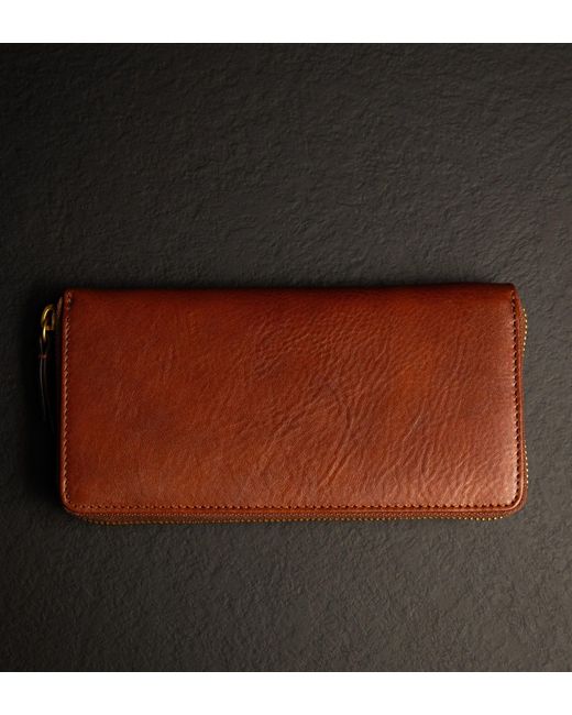 Time Resistance Brown Leather Continental Wallet