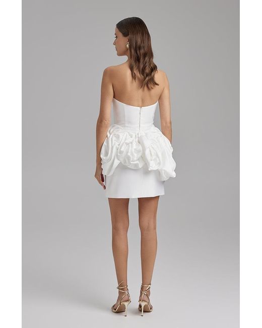 Baé Special Moments White Juno Dress + Rose Waist Sash