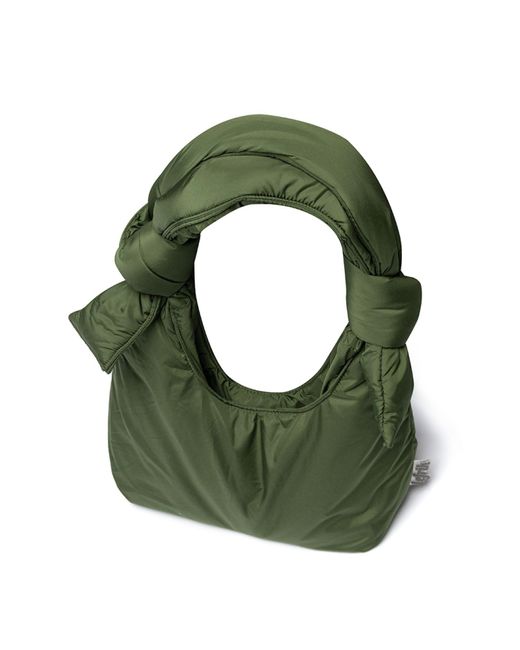 Lefrik Green Biwa Mini Puffy Shoulder Bag Bloom