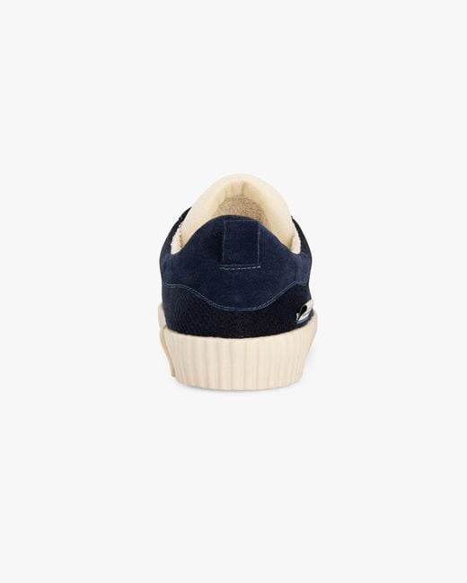 Springa | Unique Vulcanized Sneakers Italian Handmade Blue Wavy Coat for men