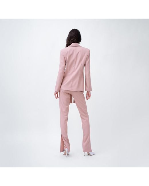 BLUZAT Pink Pastel Slim Fit Trousers