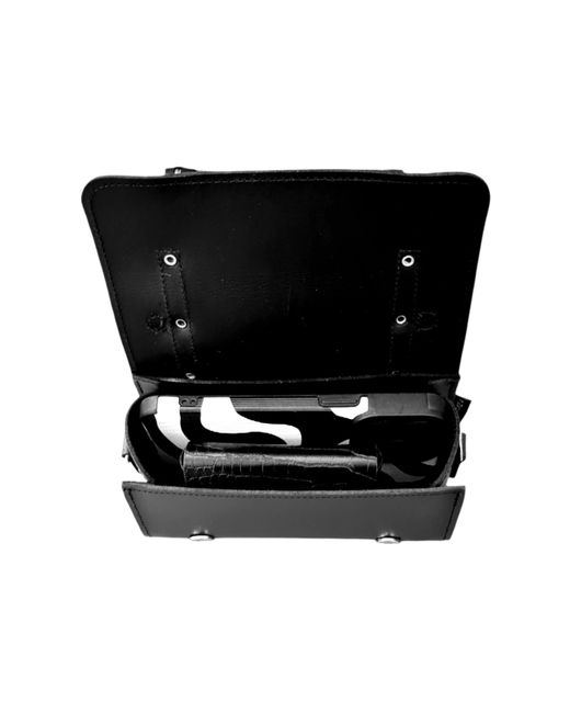 Zatchels Black Handmade Leather Bowler Bag