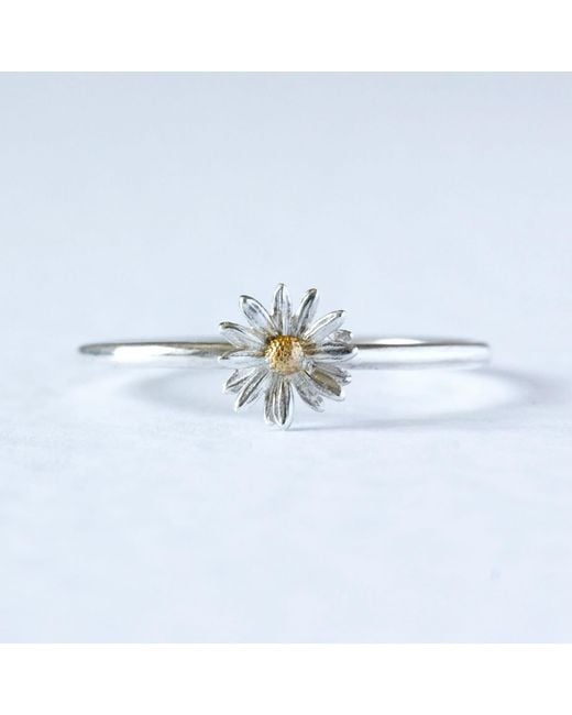 Lee Renee White Daisy Stacking Ring –