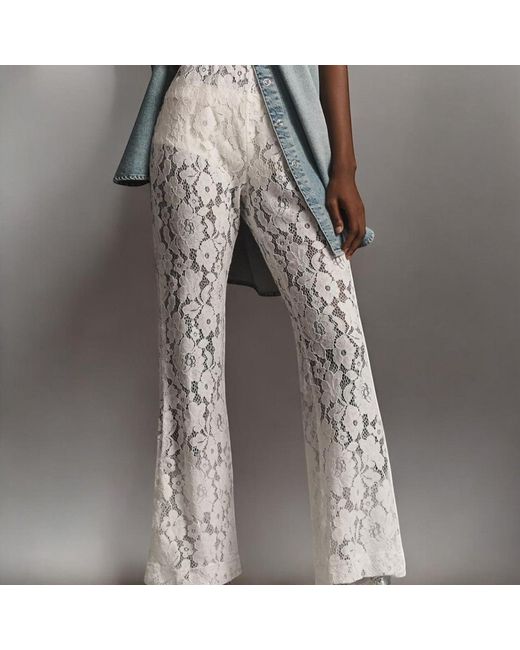 HIGH HEEL JUNGLE by KATHRYN EISMAN White Jen Lace Pant