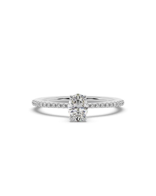 Artisan White Oval Lab-Grown Diamond Cocktail Ring