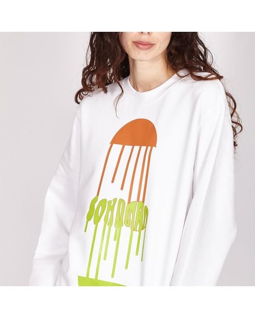 SOHUMAN White Uvesa Organic Cotton Sweatshirt
