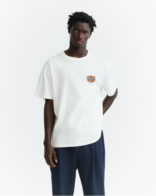 Thinking Mu White Frutas Aaron T-Shirt for men