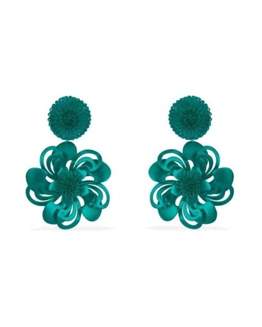 Pats Jewelry Pink Pompom Flower Earrings