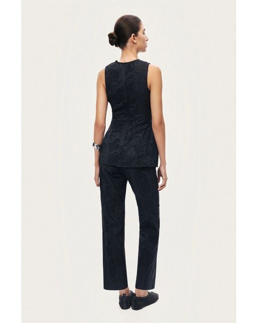 Nocturne Black Printed Relaxed Straight-Leg Pants