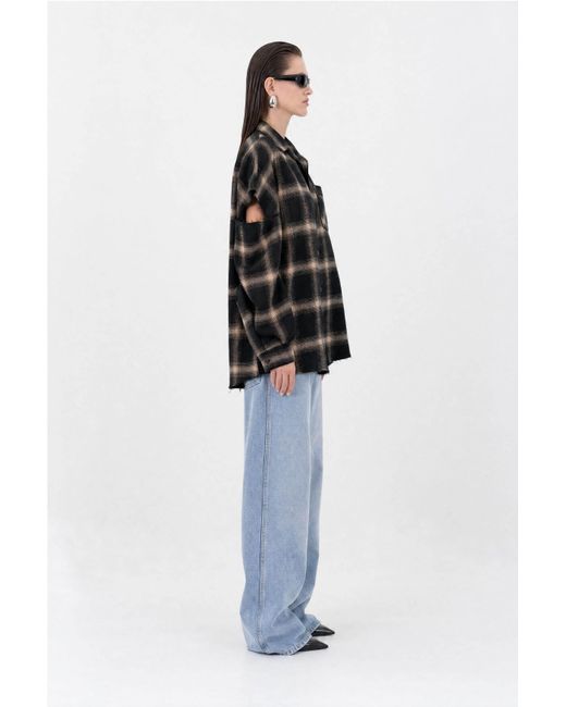 mysimplicated Black Fragmented Sleeves Shirt