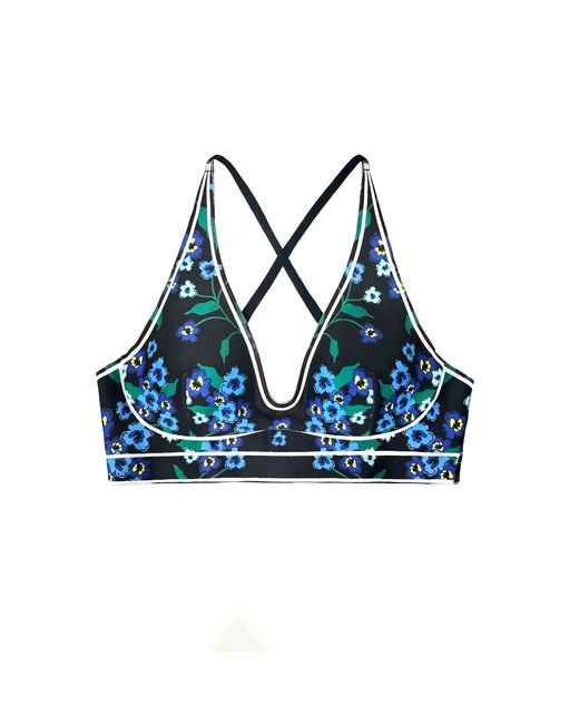 Jessie Zhao New York Blue Garden Nocturne Sports Bra