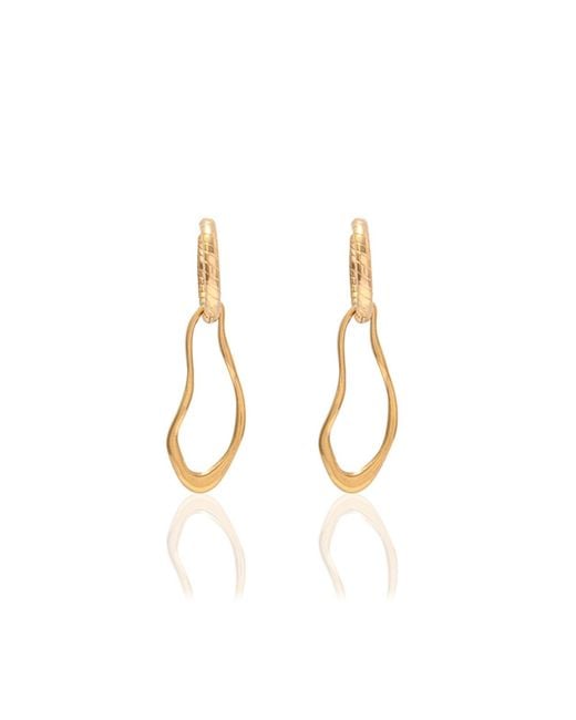 A Weathered Penny Metallic Yuna Drop Hoops
