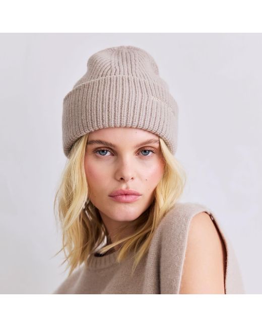 Arctic Fox & Co. Natural Neutrals Embroidered Merino Wool Beanie