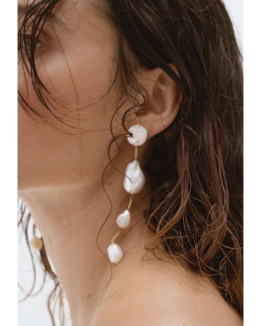 Lavani Jewels White Pluie Pearl Earrings