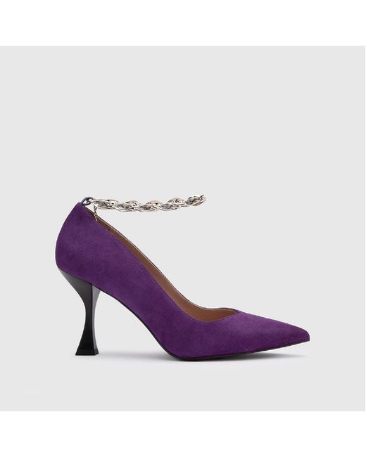 Ilvi Purple Halltor Suede Leather Pump