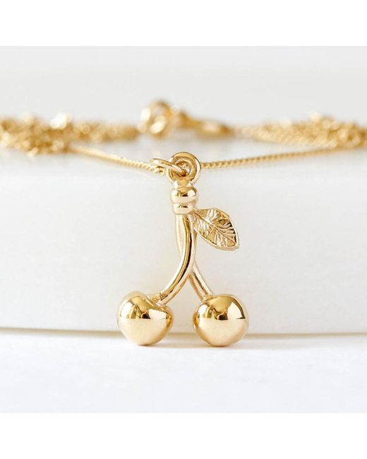 Lee Renee Metallic Cherry Necklace –