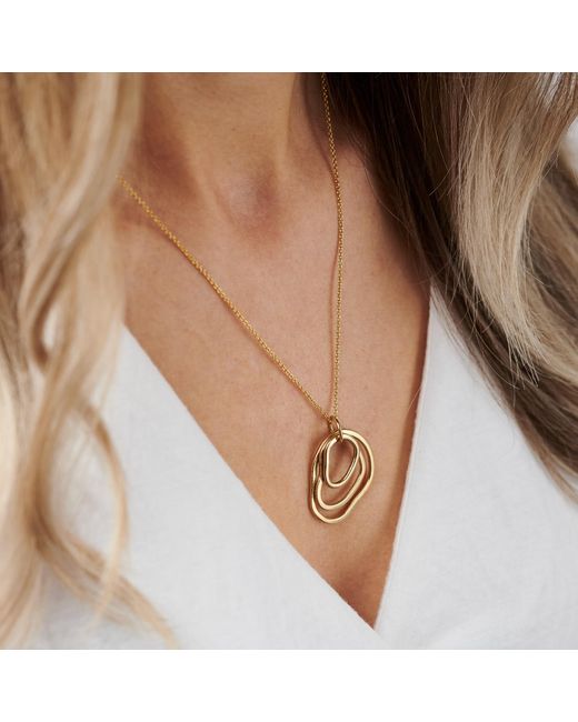 Posh Totty Designs Metallic Rose Gold Plated Fine Organic Family Necklace