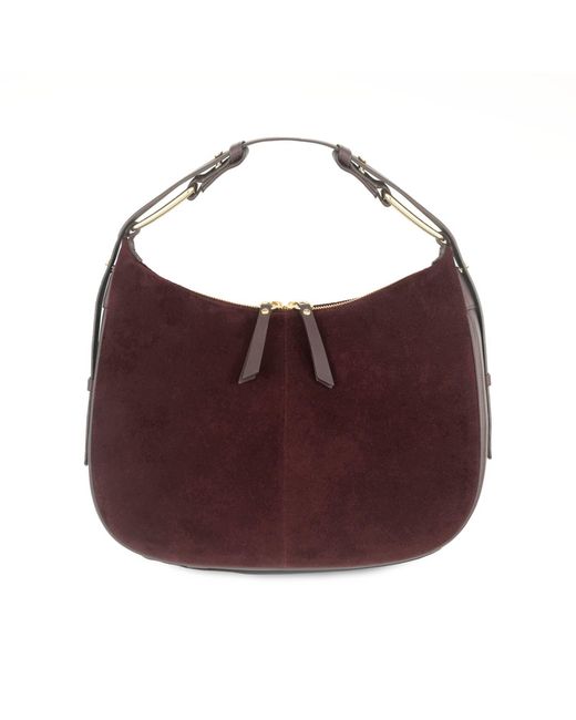 Apatchy London Purple The Charlie Burgundy Suede Bag