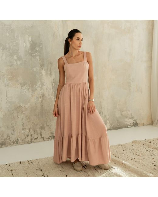 Mandragora Pink Strappy Dress With Flounce