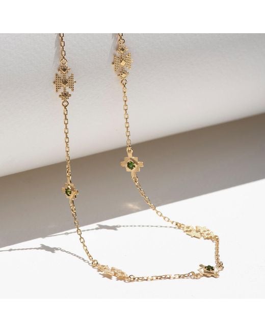Zoe & Morgan Metallic Ayllu Necklace Chrome Diopside