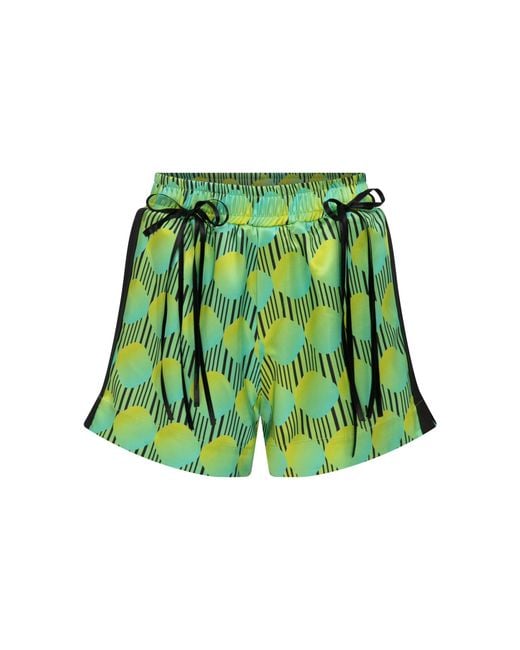 Je Te Veux Green Jett Polka Dot Shorts With Polka Dot Details