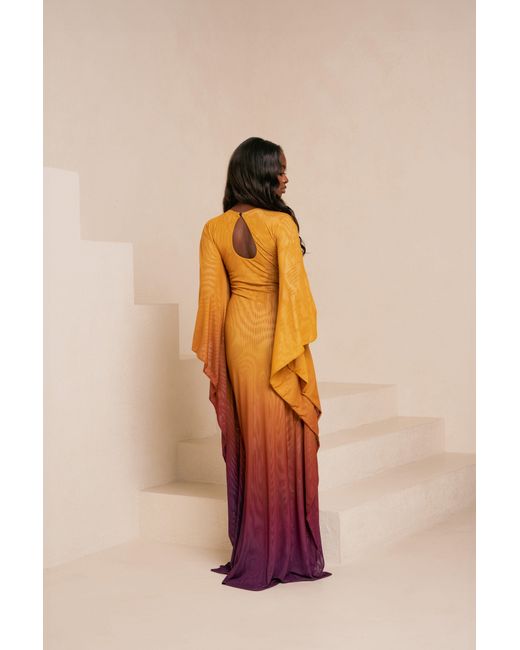 Ofuure Purple Sol Kaftan Dress