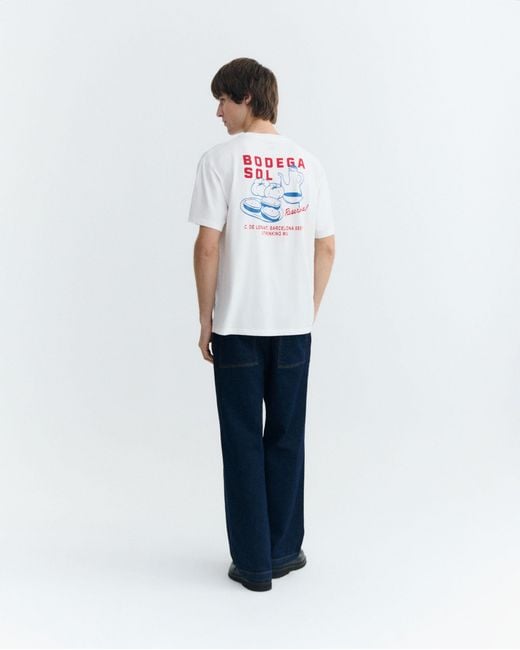 Thinking Mu White Aaron Sun Cellar T-Shirt for men