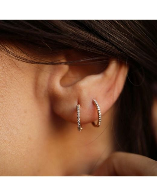 Reis Jewellery Black Diamond Hoop Earrings