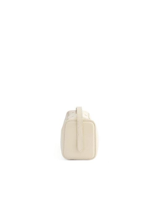 Orange Cube White Checkbox Shoulder Bag