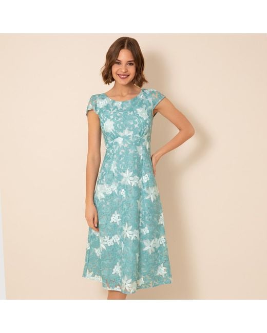 Alie Street London Blue Charlotte Lace Dress Antique Aqua