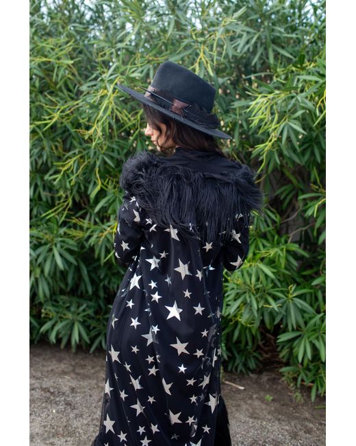 Jennafer Grace Black Penny Deluxe Starina Faux Fur Coat