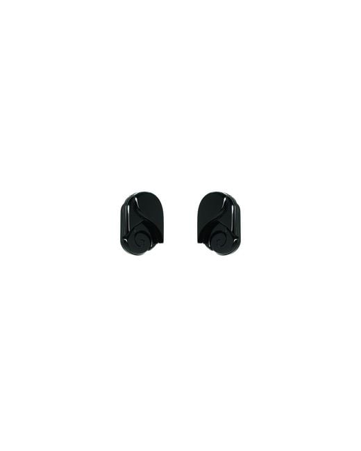 Gissa Bicalho Black Handmade Acrylic Earring Rosebud