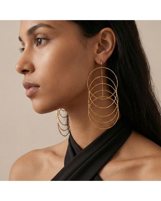 Jaredjamin Metallic Echo Dangle Loop Drop Earrings