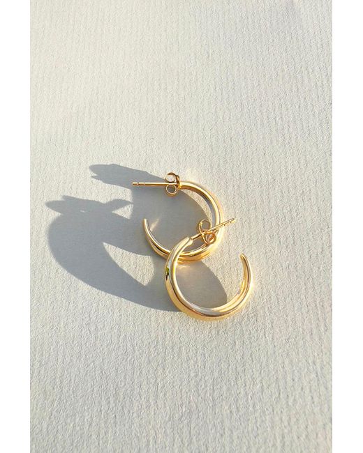 Astor & Orion Metallic Crescent Everyday Hoops Small